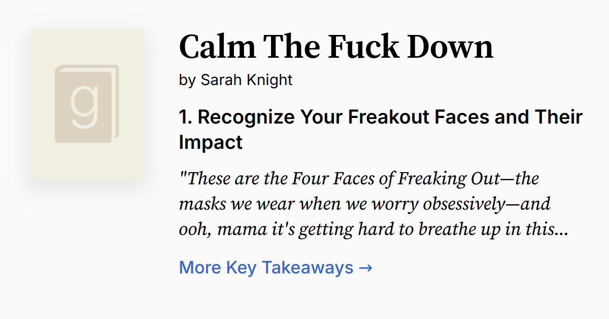 Calm The Fuck Down Summary Audio Quotes FAQ