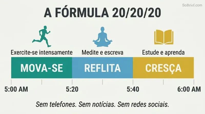 Horizontal bar divided into three equal colored segments representing Move, Reflect, and Grow, each with an icon and time stamp spanning 5:00 to 6:00 AM.