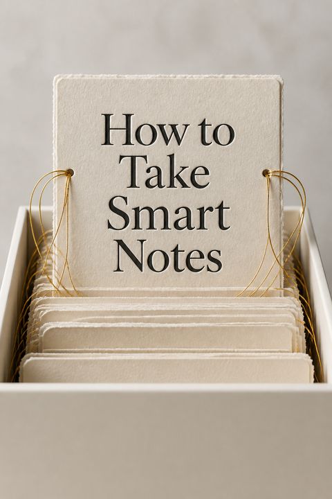 How to Take Smart Notes by Sönke Ahrens