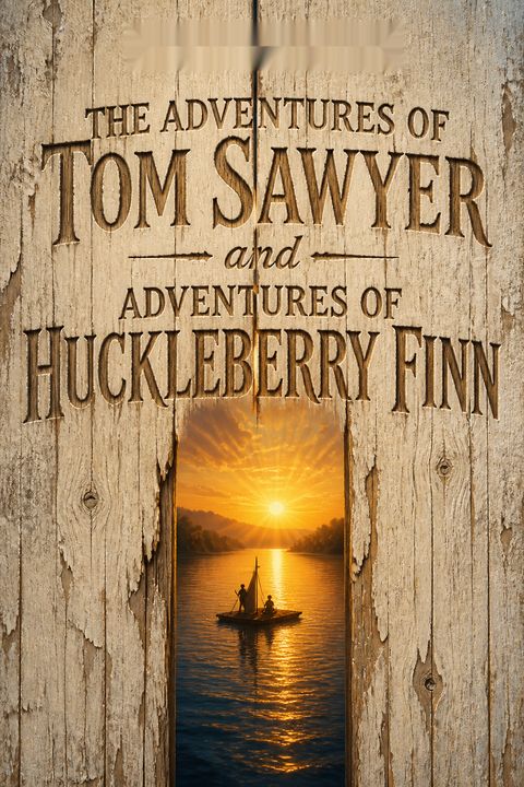 The Adventures of Tom Sawyer and Adventures of Huckleberry Finn by Mark Twain