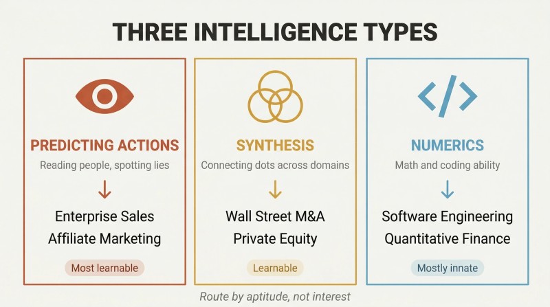 Route your career through your intelligence type, not your interests - Efficiency