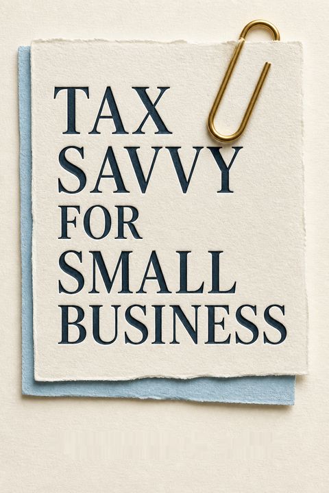 Tax Savvy for Small Business by Frederick W. Daily