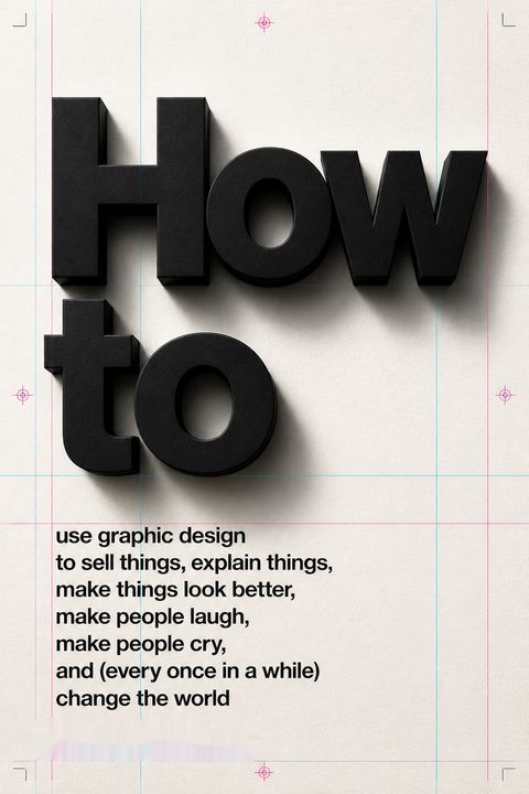 How to use graphic design to sell things, explain things, make things look better, make people laugh, make people cry, and (every once in a while) change the world