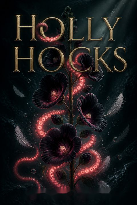 Hollyhocks by January Rayne