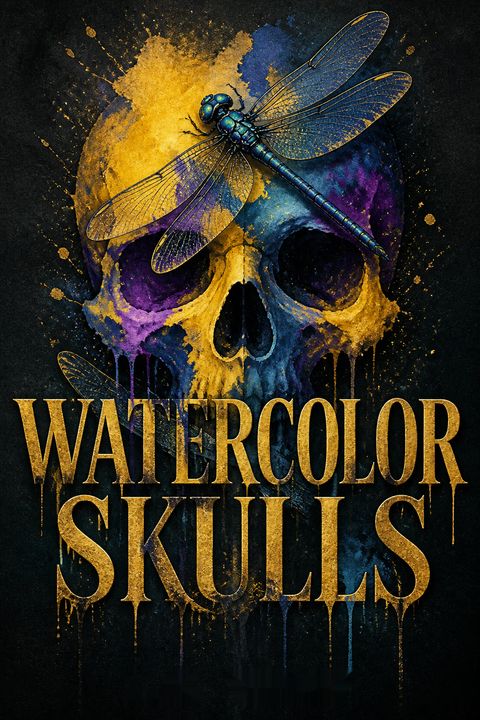 Watercolor Skulls by L.M.  Terry