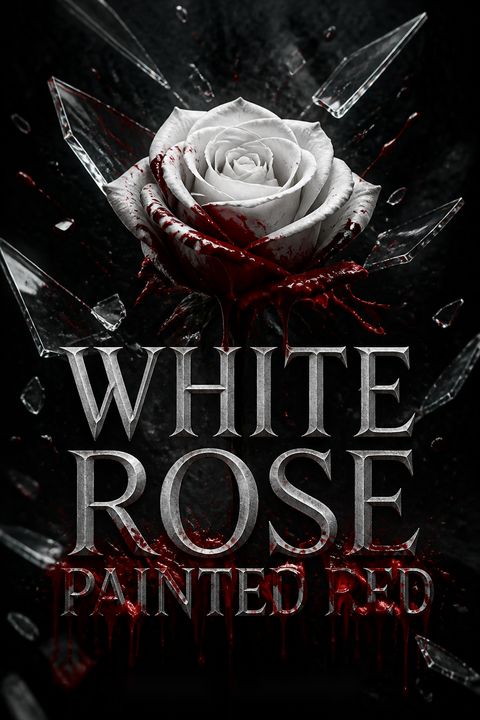 White Rose Painted Red by Elena Lawson