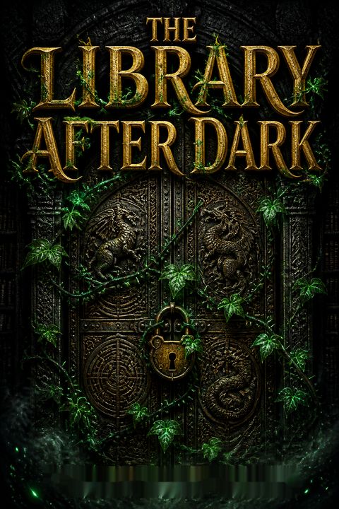 The Library After Dark by Ande Pliego