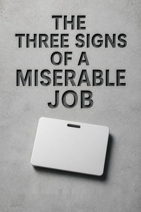 The Three Signs of a Miserable Job