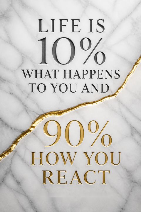 Life Is 10% What Happens to You and 90% How You React by Charles R. Swindoll