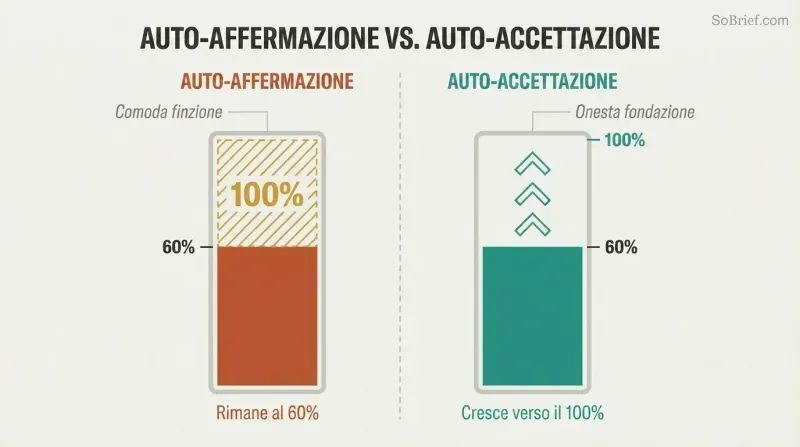 Split panel comparing two progress bars both at sixty percent — the left covers the gap with a fake overlay while the right shows upward growth arrows toward one hundred percent.