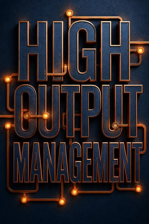 High Output Management by Andrew S. Grove