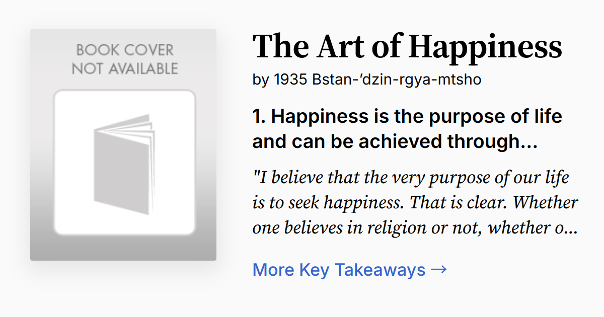 Cover of The Art of Happiness