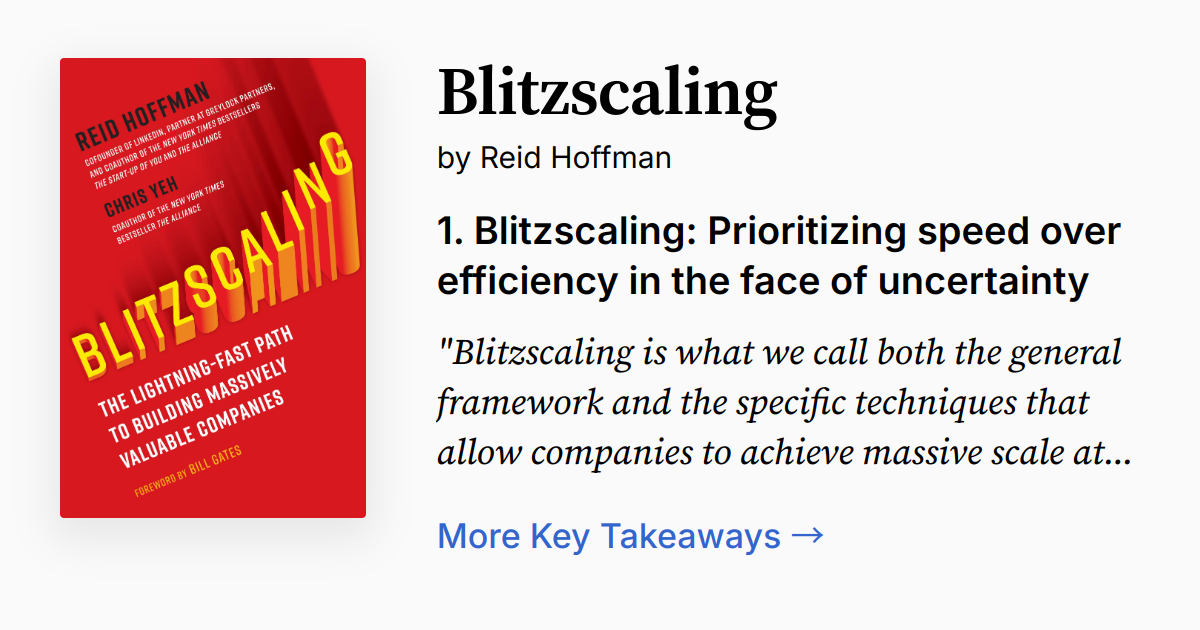 Cover of Blitzscaling