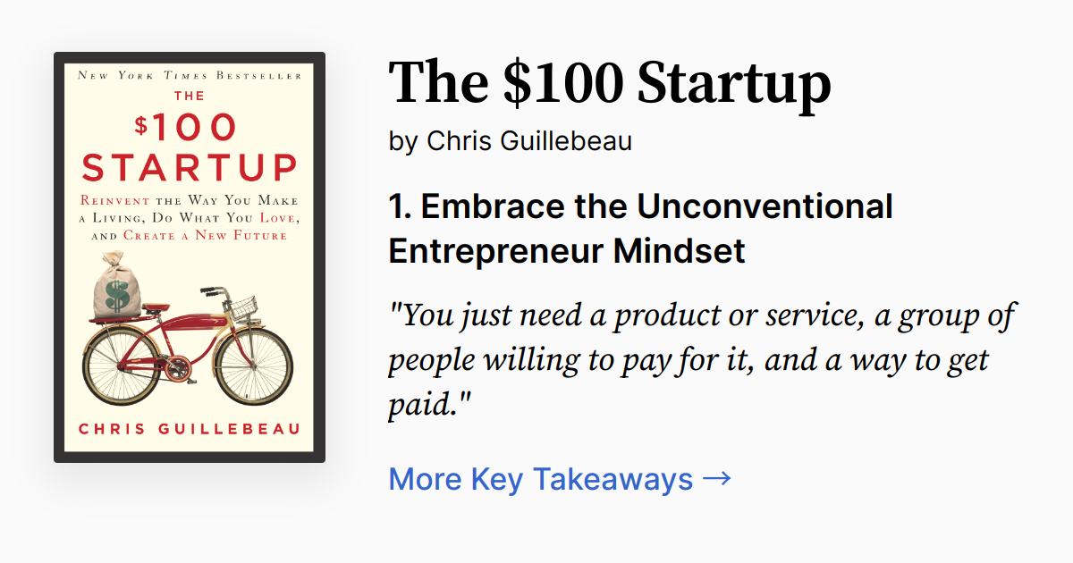 Cover of The $100 Startup