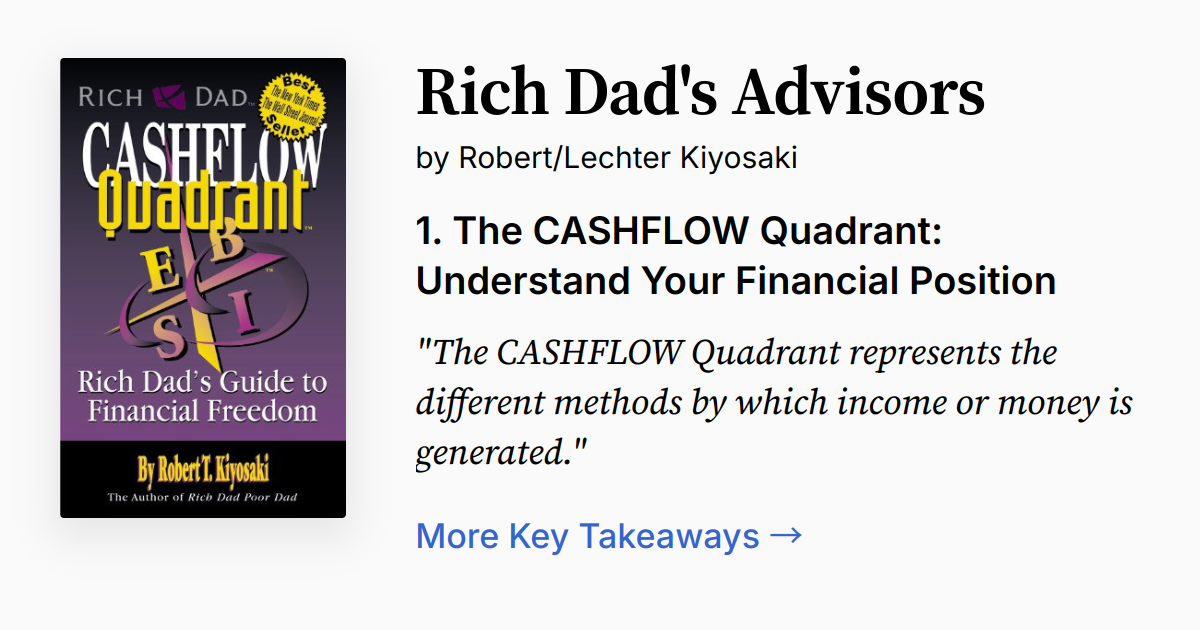 Cover of Rich Dad's Cashflow Quadrant