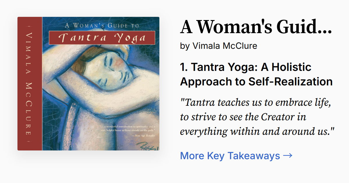 A Woman's Guide to Tantra Yoga | Summary, Audio, Quotes