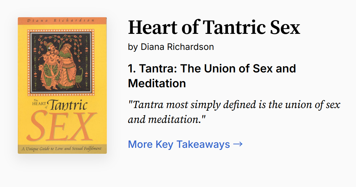 Heart of Tantric Sex | Summary, Quotes, FAQ, Audio