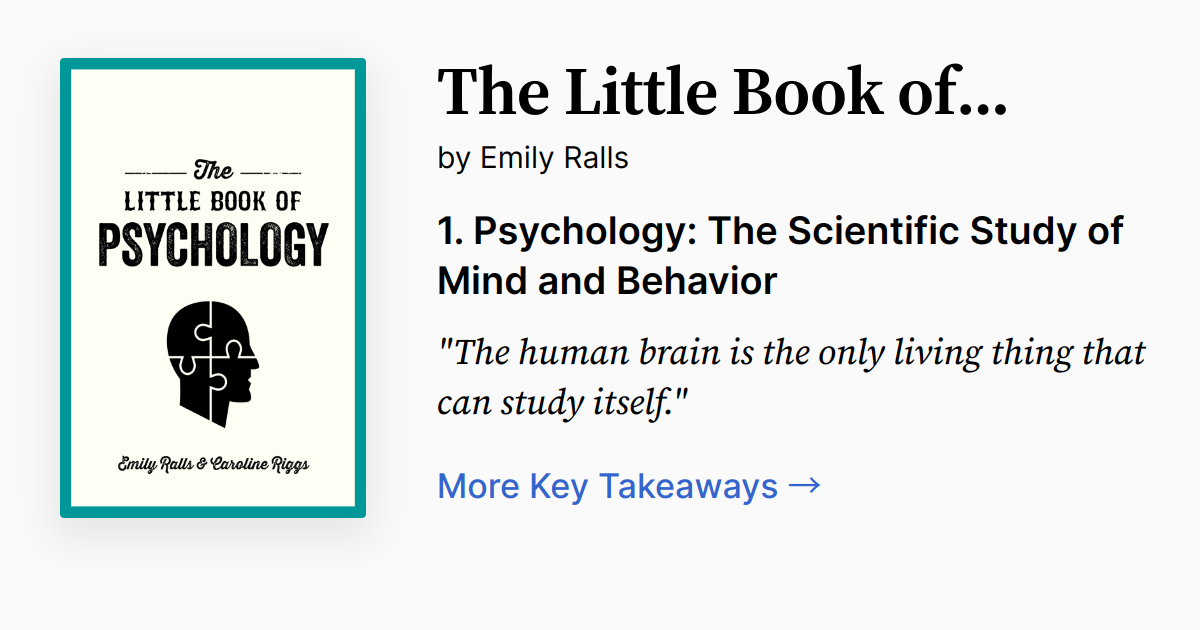 The Little Book of Psychology | Summary, Quotes, FAQ, Audio