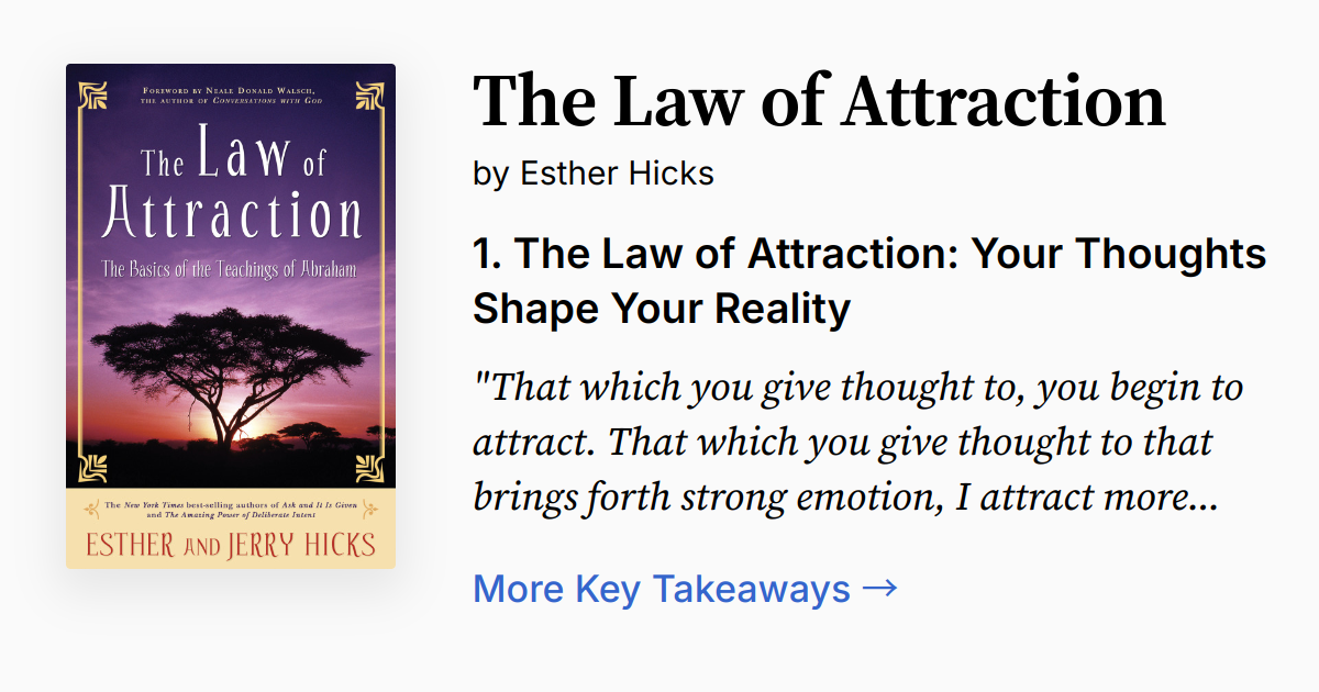 Cover of The Law of Attraction