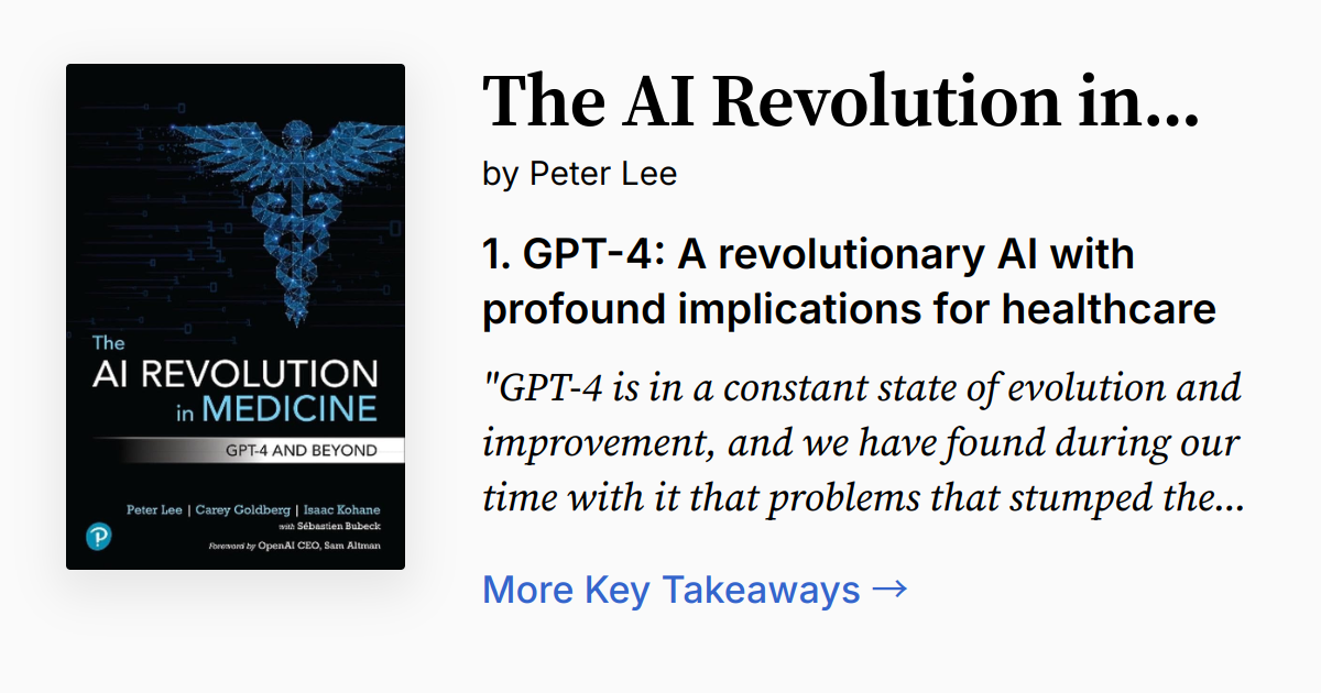 The AI Revolution in Medicine | Summary, Audio, Quotes, FAQ