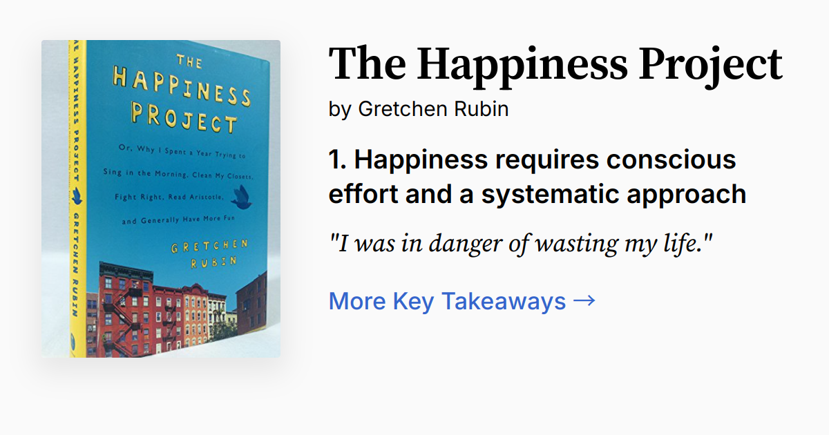 Cover of The Happiness Project