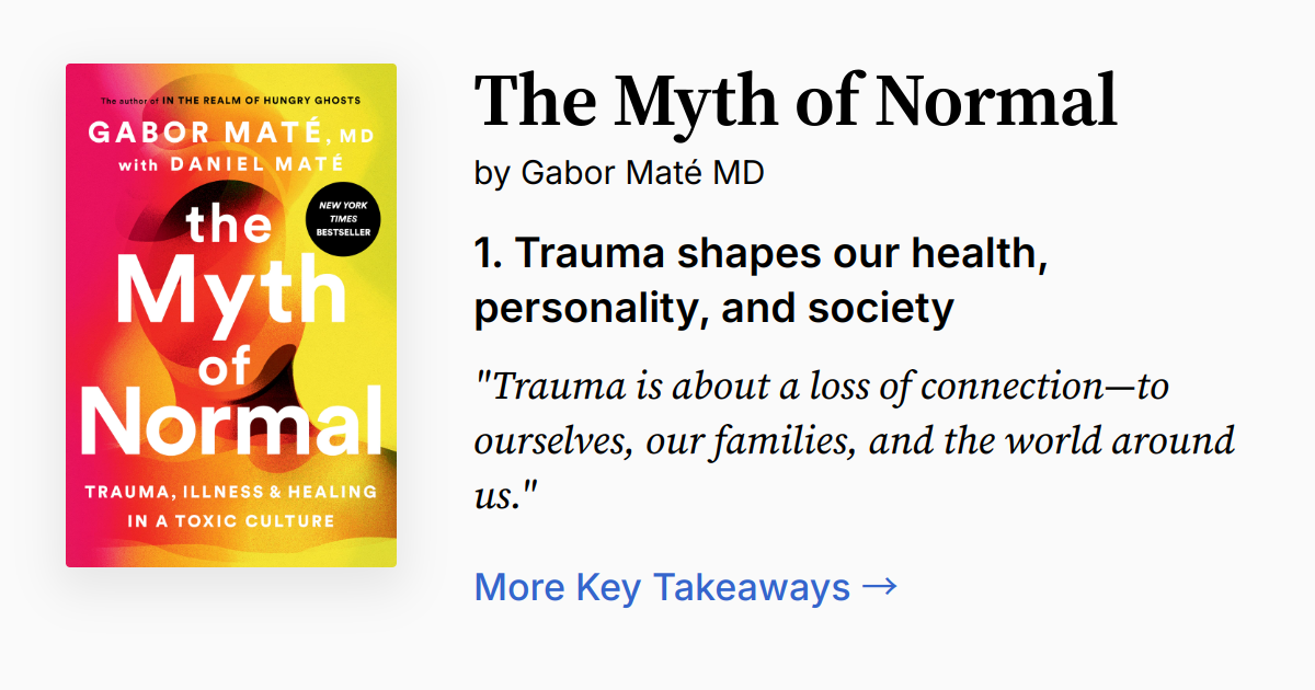 Cover of The Myth of Normal