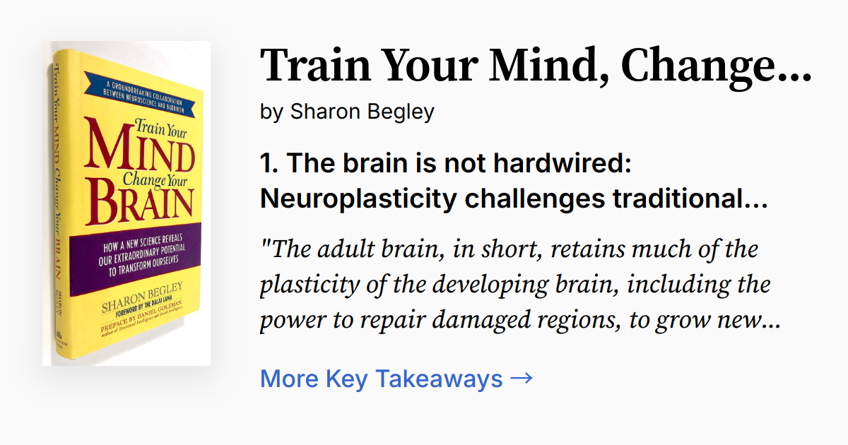 Train Your Mind, Change Your Brain Summary, Quotes, FAQ, Audio