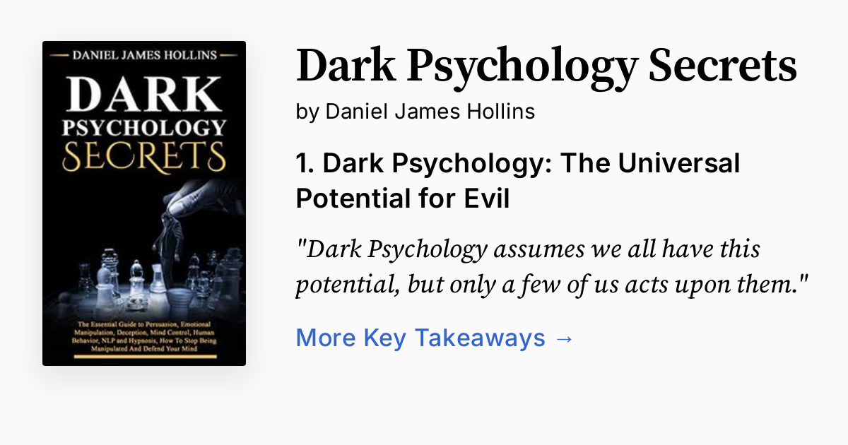 Cover of Dark Psychology Secret