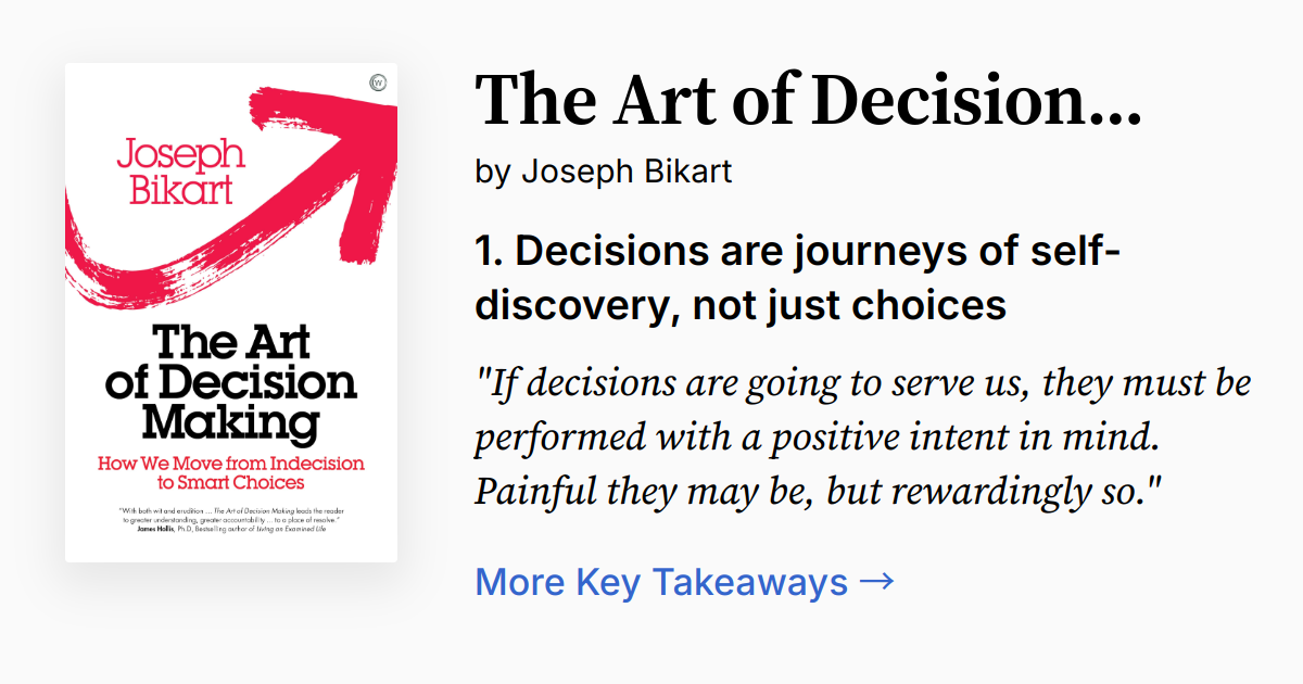 The Art of Decision Making | Summary, Audio, Quotes, FAQ