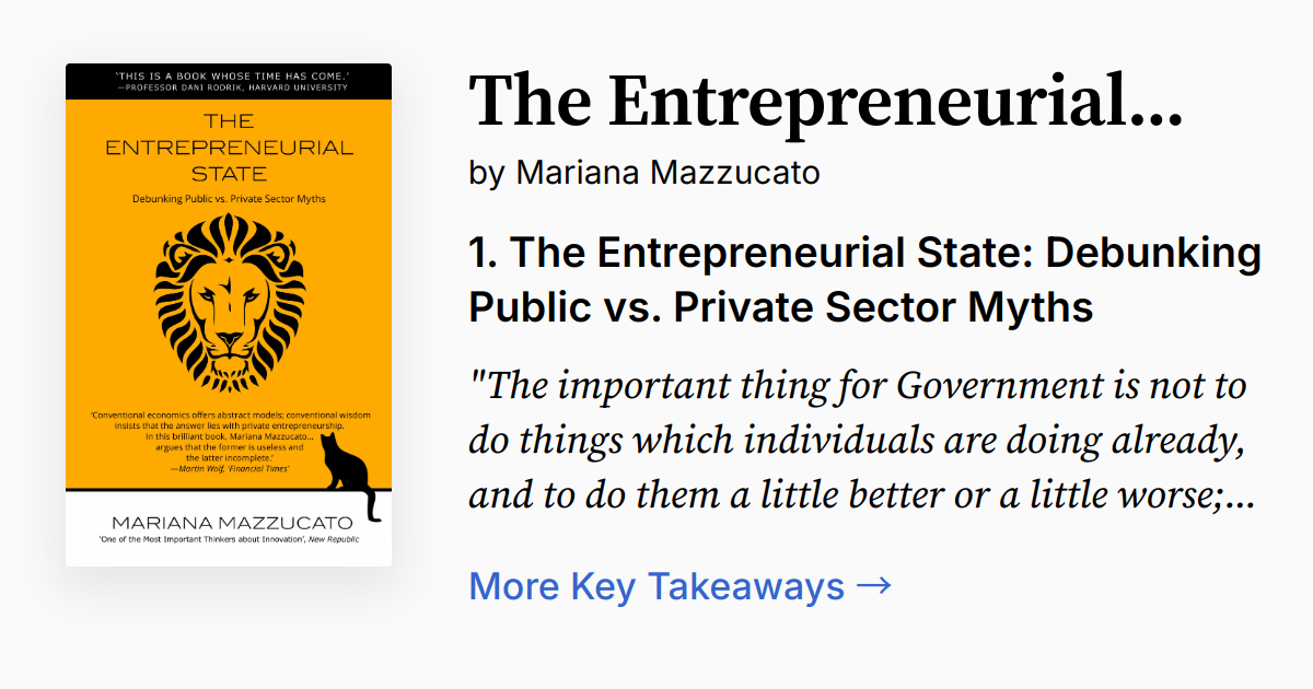 Cover of The Entrepreneurial State