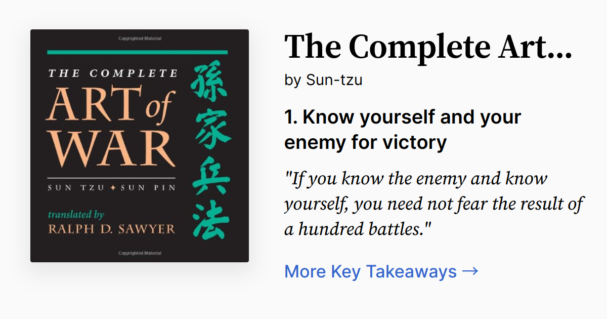 The Complete Art of War | Summary, Audio, Quotes, FAQ