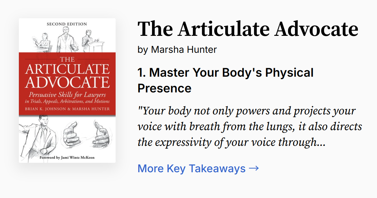 The Articulate Advocate Summary, Audio, Quotes, FAQ