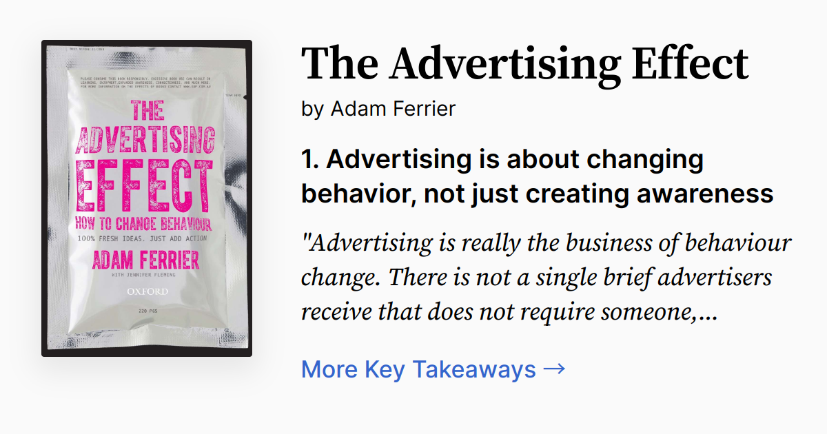 The Advertising Effect | Summary, Audio, Quotes, FAQ