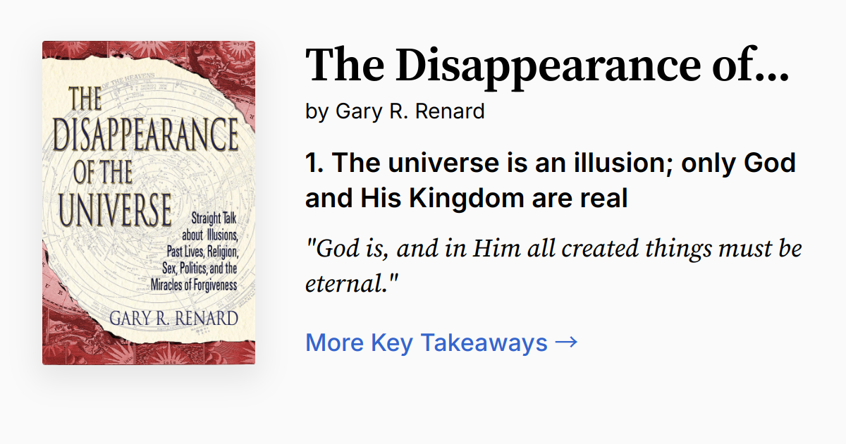 Cover of The Disappearance of the Universe