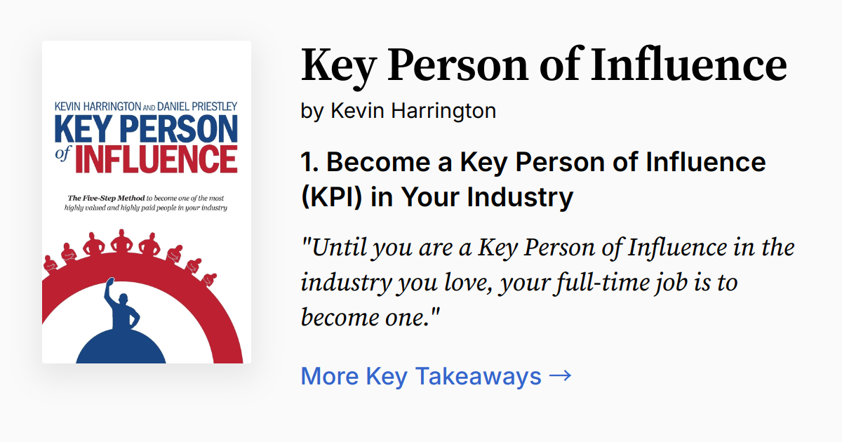 Cover of Key Person of Influence
