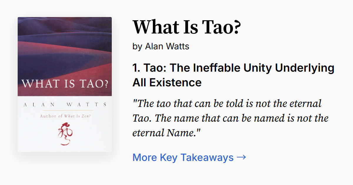 Cover of What Is Tao?