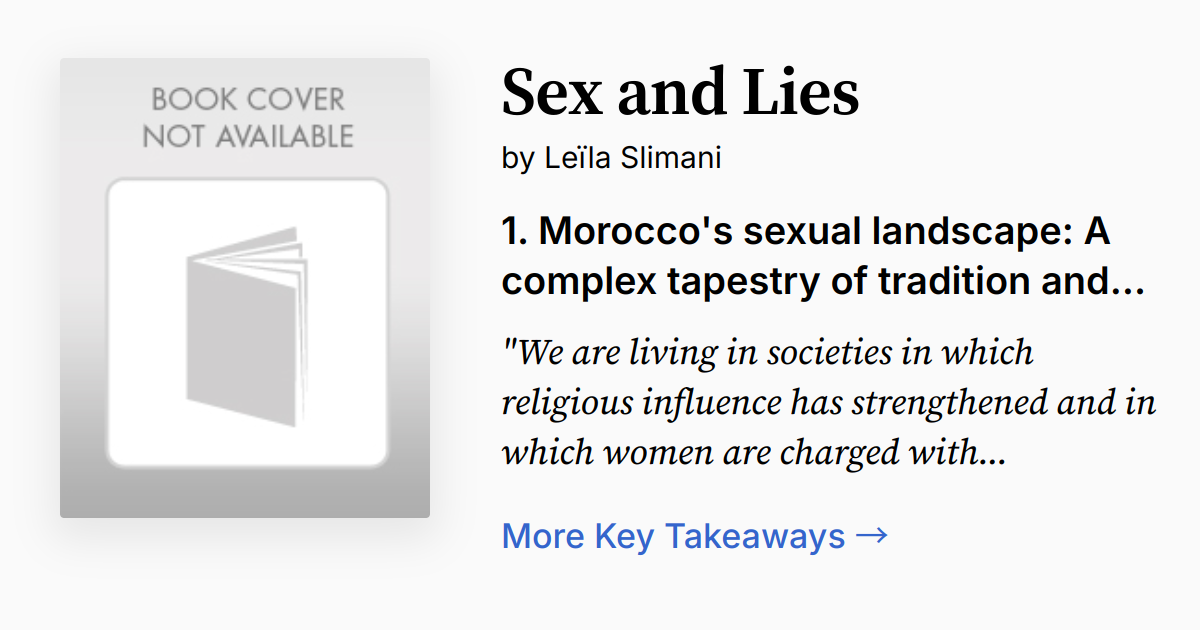 Sex And Lies By Le la Slimani Summary Audio Quotes FAQ sex-and-lies-by-le-la-slimani-summary-audio-quotes-faq