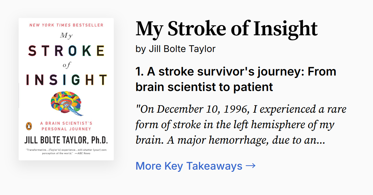Cover of My Stroke of Insight