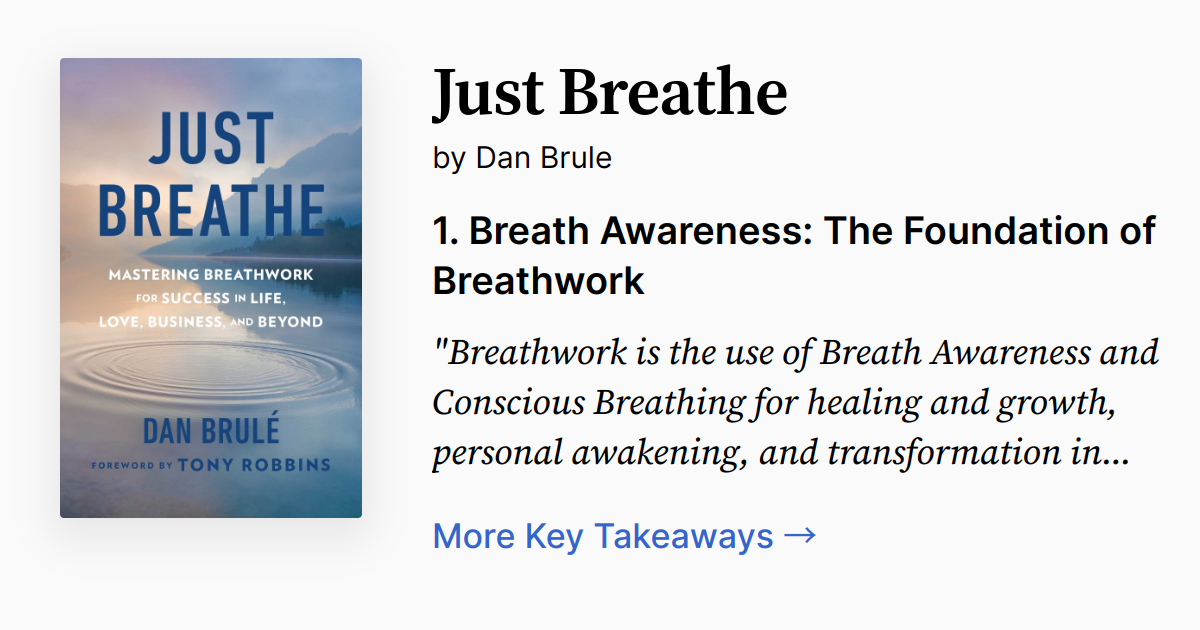 Cover of Just Breathe