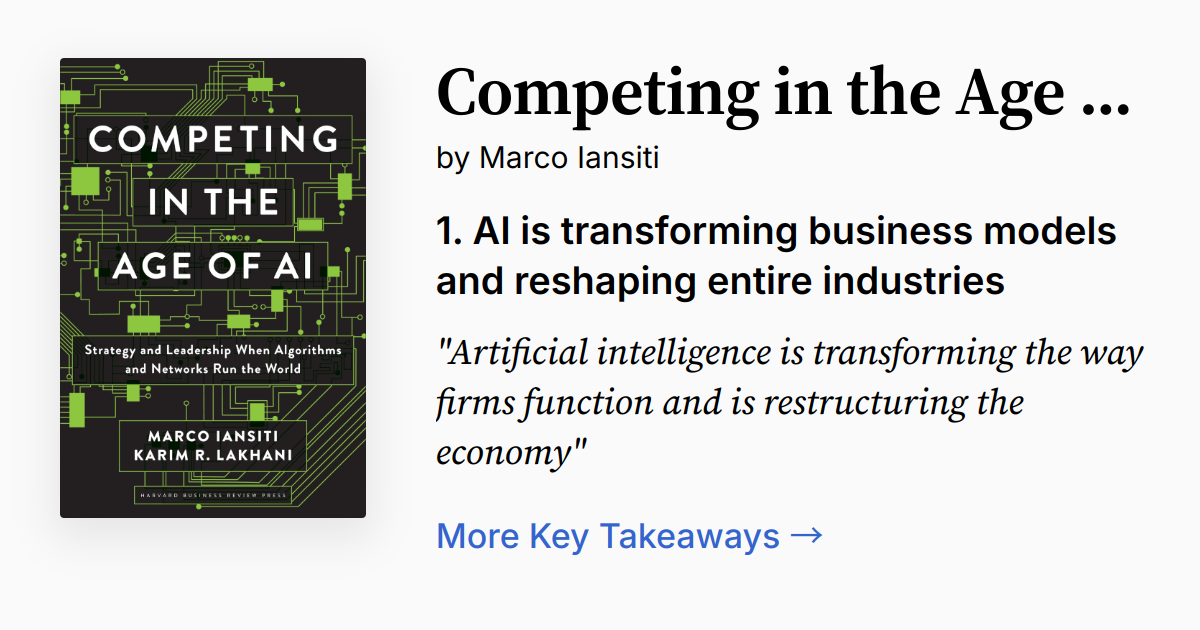 Cover of Competing in the Age of AI
