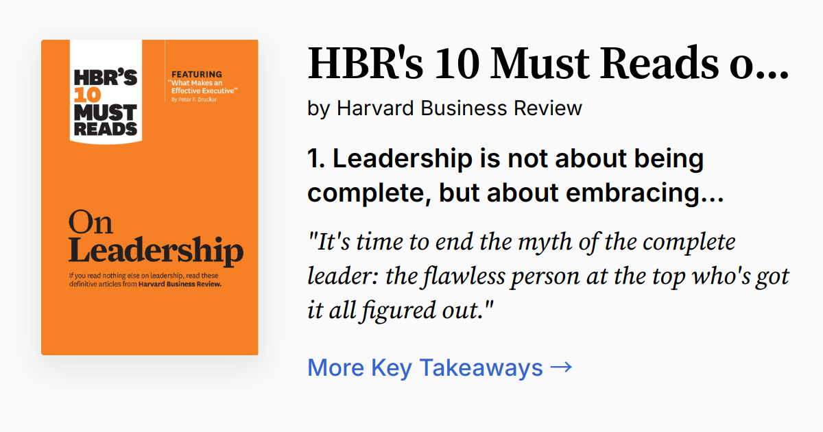 Cover of HBR's 10 Must Reads on Leadership
