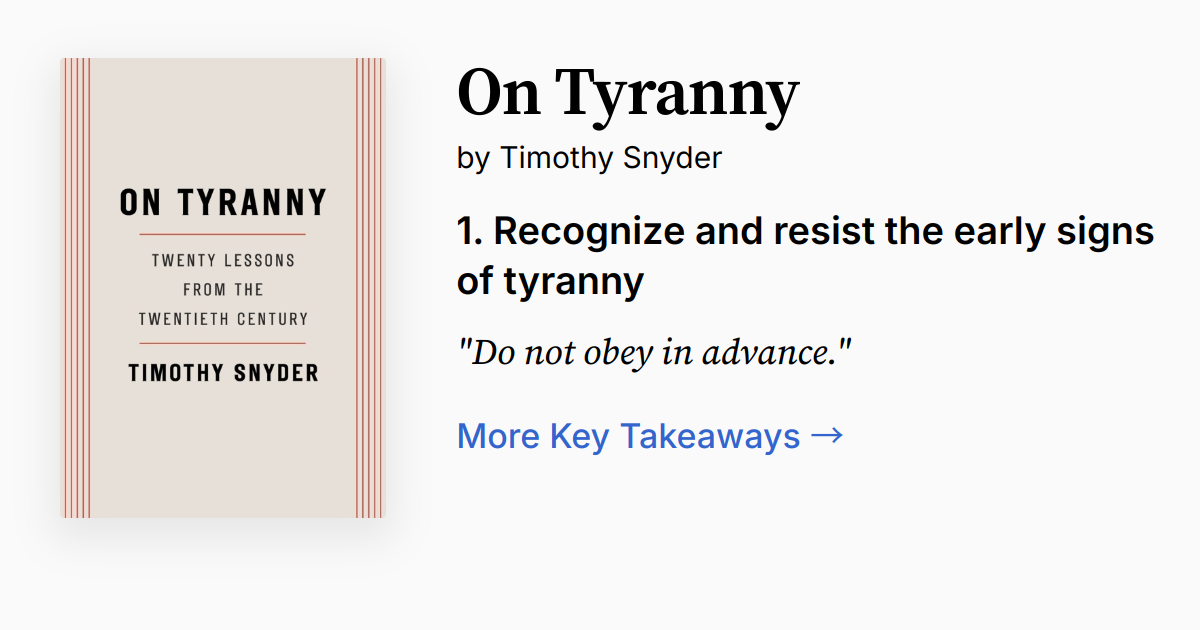 Cover of On Tyranny