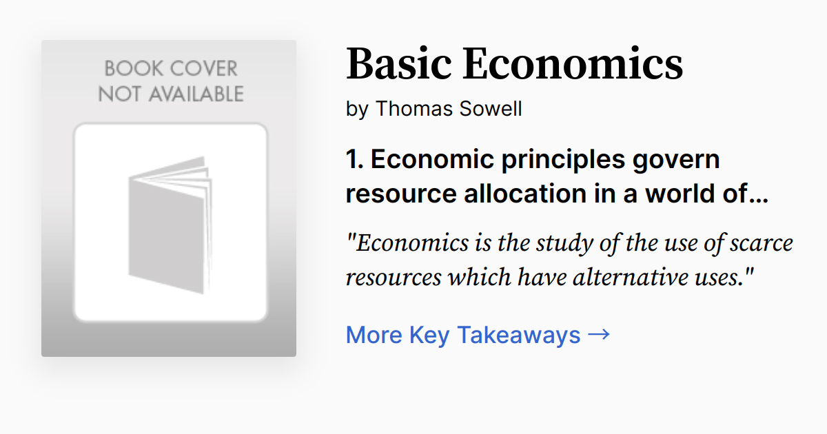 Cover of Basic Economics