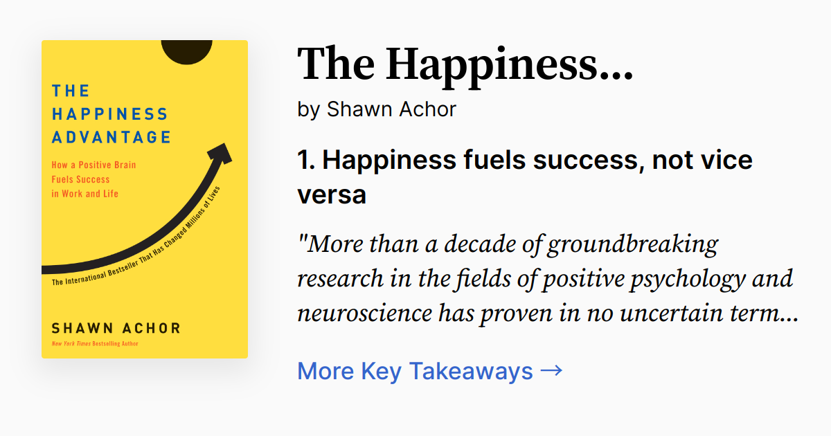 Cover of The Happiness Advantage