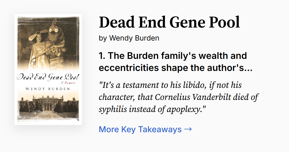 Dead End Gene Pool | Summary, Audio, Quotes, FAQ