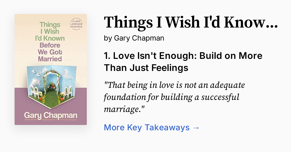 Things I Wish I'd Known Before We Got Married | Summary, Audio, Quotes, FAQ