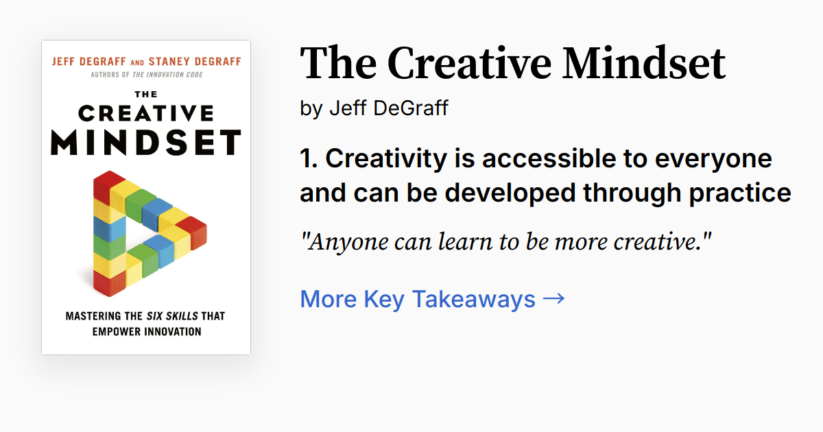 The Creative Mindset | Summary, Audio, Quotes, FAQ