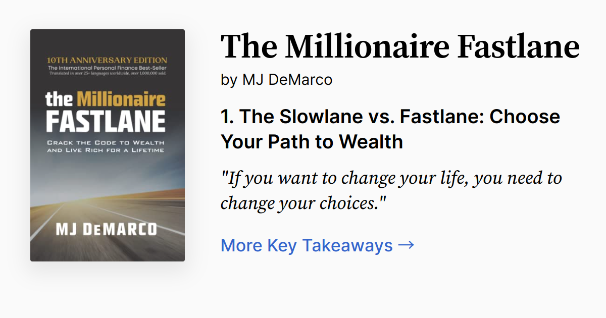 Cover of The Millionaire Fastlane