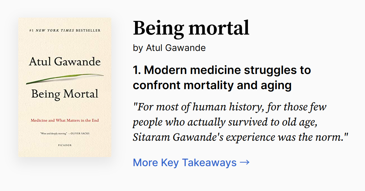 Cover of Being Mortal