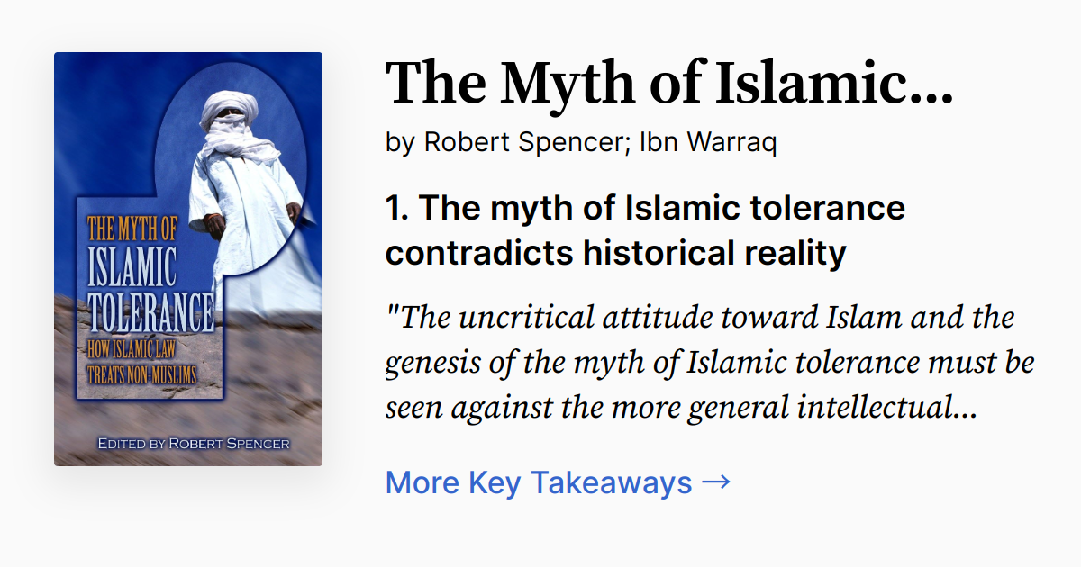 Cover of Myth of Islamic Tolerance